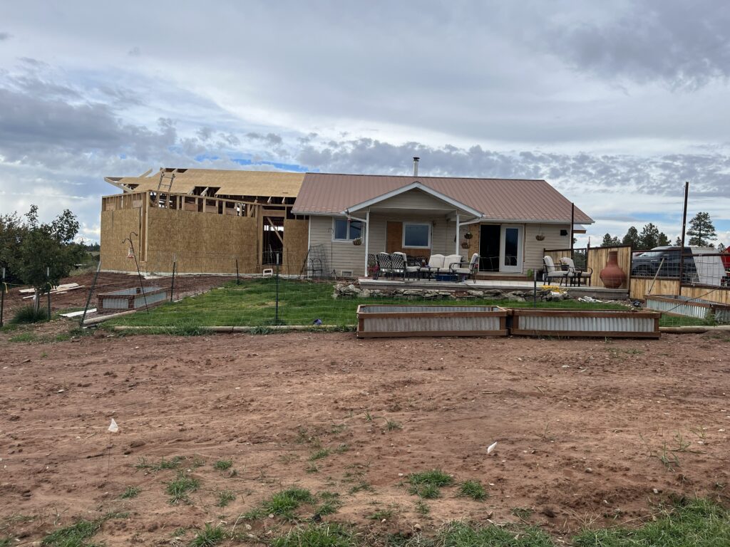 Home addition under construction.
